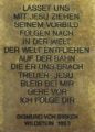 Schriftplatte Detail